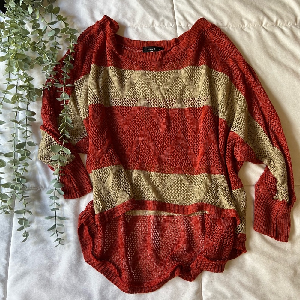 Love J 3/4 Sleeve Knit Sweater